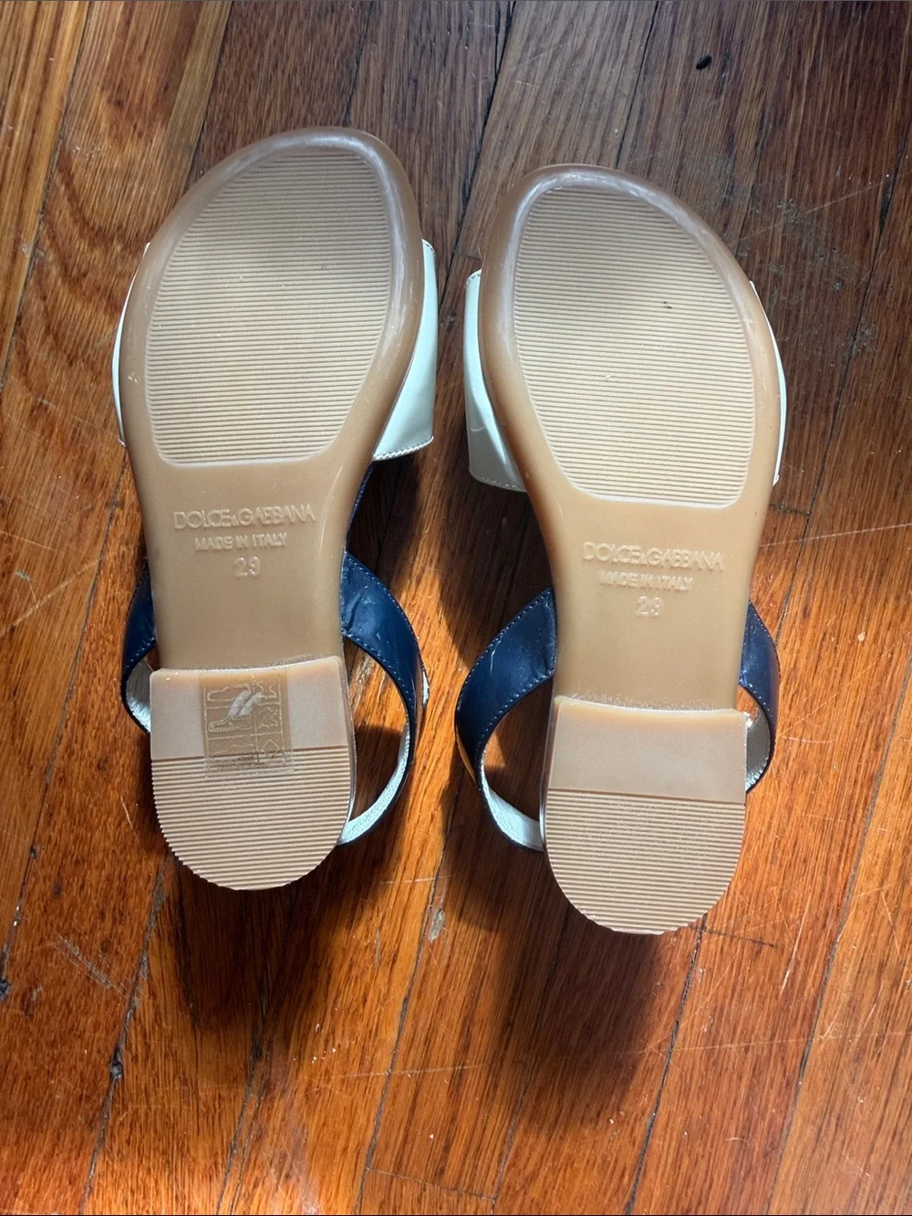 Dolce & Gabbana Kids Navy and White Star Sandals